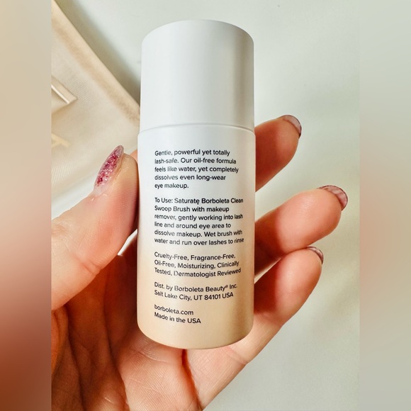 BORBOLETA Mesh Zip Travel Pouch with Travel Size Products, Beige - Picture 9 of 15